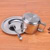 Venta al por mayor de fábrica acero inoxidable no magnético doble capa aislamiento 304 engrosado taza de café con carrete y cuchara juego de tres piezas Láser