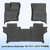 Adecuado para Land Rover Defender 90 2021-2025 Alfombrillas de Piso 3D para Todo Clima de TPE