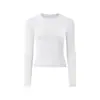 Camiseta Deportiva Casual de Manga Larga Antibacteriana Transpirable Ajustada para Yoga, Running, Entrenamiento, Top de Fitness
