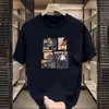 Atacado Exportador Fabricante Camiseta de Verão Simples Confortável Jovem Estampa de Urso Americano Manga Três Quartos Gola Redonda