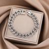 Pulseira cubana subterrânea europeia e americana joia masculina liga de diamante pulseira hip-hop galvanoplastia joia de mão para casal atacado