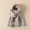 Conjunto de Chapéu e Cachecol de Lã Infantil Duas Peças Outono e Inverno Chapéu Quente de Tricô para Bebê Meninos e Meninas Chapéu Pulôver Fofo