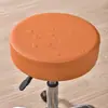 Funda de cojín redonda de piel sintética impermeable para silla funda de asiento para silla de comedor de hotel Funda redonda para silla de bar