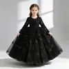 Fantasia de Vampira para Meninas de Halloween Vestido de Princesa para Performance em Festival Vestido de Princesa Sombria Infantil Vestido de Conto de Fadas