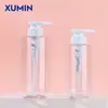 Xumin Packaging - Botella de gel de ducha transparente de 300 ml, botella de champú, botella de prensa PET de gran capacidad de 500 ml, botella de loción