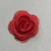 Patches Florais de Renda Bordados em 3D de Rosas, Patches de Organza para Decorar Roupas, Tecido de Renda para Conserto de Vestidos de Noiva e Casacos