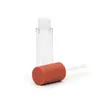 Tubo redondo de brillo labial de 3ml6ml material de embalaje plástico transparente brillo labial botella vacía maquillaje moldeo por inyección tubo de brillo labial material de embalaje