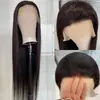 Peruca Temu transfronteiriça Feminina Média Longa Lisa Renda Frontal Fibra Química Cobertura Completa da Cabeça Peruca com Renda Natural e Realista