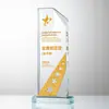 Trofeo de Cristal Pieza de Aluminio Grabada Estrella de Cinco Puntas Premio de Competencia Medalla al Empleado Destacado Hoja de Vidrio de Producción Souvenir