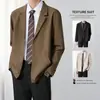 Traje de Chaqueta con Hombrera Estilo Maduro Ligero para Hombre de Gama Alta Ajustado Traje Único Casual Negocios Casual Formal Profesional Traje Pequeño