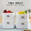 Caja de plástico sellada multifuncional para mantener la frescura, recipiente para mantener la frescura del refrigerador, recipiente para calentar el horno microondas, lonchera, caja de almacenamiento de alimentos, caja sellada
