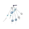 Estilo Vacaciones en Isla de Verano Pendientes Azules con Borlas de Flores DIY Atmósfera Marina Aspecto Adelgazante Pendientes de Lujo Accesibles
