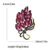 Broche de ramo de aleación retro creativo de moda con diamantes de imitación, temperamento de alta gama, pin de joyería para solapa de traje de dama
