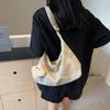 Bolso de mano estilo coreano para mujer, estilo retro europeo y americano, de color sólido, de gran capacidad, para el otoño de 2024