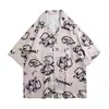 Nueva Camisa Hawaiana Floral de Cuello Cubano para Hombre, Manga Corta, Camisa Chaqueta Estampada Estilo Japonés para Vacaciones de Verano en la Playa 2026