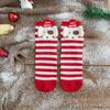 Meias de Natal Transfronteiriças Outono e Inverno para Mulheres Meias Fofas de Desenho Animado com Alce Grande Presente de Natal Fabricante Atacado