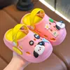 EVA Verão Novo Cor Dupla Desenho Animado Fofo Meninos Meninas Sapatos Furados Antiderrapante Resistente ao Desgaste Respirável Sapatos Furados de Casa