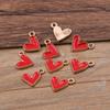 10 Colores 10X13Mm Mini Colgante de Corazón KC Oro Esmalte Dijes Accesorios Bolsas de Joyería Decoración para Uñas