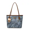 Bolso Casual Grande para Debajo del Brazo para Mujer 2025 Nuevo Texturizado Estudiante Clase Viajero Otoño Versátil Bolso de Hombro Tote