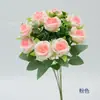Flor de Simulação Flor Dinheiro Rosa Estilo Europeu Guirlanda de Batente de Porta Arranjo de Flores Sala de Estar Sala de Jantar Bar Decoração Layout de Cena