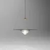 Lámpara Colgante Minimalista Nórdica de Vidrio Forma de Gota de Agua para Dormitorio Mesita de Noche Modelo de Personalidad Creativa Habitación de Exhibición Comedor Lámpara Colgante Pequeña de una Sola Cabeza