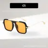 Novos óculos de sol estilosos com ponte dupla de metal e armação quadrada grande para ciclismo ao ar livre e fotografia de rua, unissex e versáteis