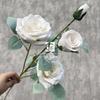 Nuevas Rosas Diamante de 4 Cabezas, Rosas Simuladas, Flores Falsas, Adornos para Sala de Estar y Dormitorio, Flores Secas, Fotografía de Boda, Exportación al por Mayor