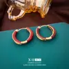 Pendientes Minimalistas Geométricos de Gota de Aceite Vintage para Mujer, Únicos y Elegantes, Colección Otoño/Invierno, Accesorios de Oreja de Moda de Lujo Ligero de Gama Alta