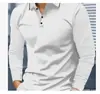 Nueva Camisa Polo de Verano para Hombre con Cuello, Mangas Cortas, Top Deportivo Casual para Golf, Camiseta de Manga Corta con Bloques de Color