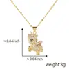 Nueva Moda para Mujer Joyería Cobre Incrustado Circonita Lindo Animal Colgante DIY Todo Fósforo Accesorios para Mujer Regalo de Vacaciones