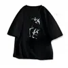 Camiseta de verano casual de seda de leche con estampado de bambú para hombre y mujer 2026 top casual versátil