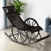 Mecedora, silla de ratán, sillón reclinable para siesta de adultos, silla perezosa para balcón de sala de estar, silla de ocio, mecedora de ocio para ancianos, mecedora de ratán