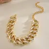 Collar ajustable de cadena de plástico transfronterizo europeo y americano, cadena de clavícula hip-hop de moda personalizada, accesorio de nicho de alta gama para mujer