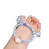 Pulseira Duobao de Cristal Natural Tecida à Mão Estilo Tibetano Corda de Algodão Feita à Mão Estilo Étnico Versátil Joia de Mão Atacado Guochao