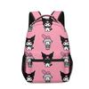 Mochila Escolar Animada de Dibujos Animados 3D Nueva Estampada Alrededor de Sanrio Kuromi Kuromi Alrededor de Estudiantes de Primaria