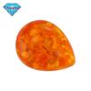 Huagang gema em forma de pêra pedra opala sintética pedra nua Laranja em forma de gota opala sintética plana OP30