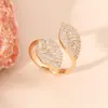 2026 Anillo Transfronterizo de Amazon Anillo Abierto Bohemio para Mujer Lujo Completo de Diamante Modelo Transfronterizo de Aliexpress