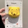 Lindo Portafotos Magnético Estéreo de Winnie the Pooh Adecuado para Teléfono Móvil Magsafe con Fuerte Adsorción en el Escritorio y Retráctil