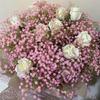 Buquê Artificial de Gipsofila com 4 Galhos e 108 Flores para Decoração de Casamento, Painel de Casamento no Atacado do Fabricante