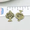 Misturado 100 5 Cores Folhas da Árvore da Vida Vazadas Série Pingente de Liga Pingente DIY Pulseira Colar Acessórios
