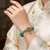 Pulseira de Contas Budistas Estilo Étnico Retrô, Pulseira Imitação Turquesa Estilo Nepales Xizang, Acessórios, Lembrancinhas Turísticas em Pontos Turísticos