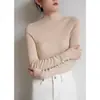 Tejido sin costuras SS STUDIO, elegante y con estilo, suéter de lana para mujer de cuello semi-alto, perfecto para usar en capas en otoño