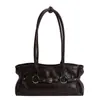 Bolsa Tote Simples Personalizada da Moda Feminina 2026 Nova Couro de Alta Qualidade Fivela Casual Ombro Único Transversal Sob o Braço