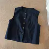 Nuevo chaleco sin mangas de moda estilo coreano para mujer, para principios de otoño de 2026, corte holgado, adelgazante, top versátil, color liso, estilo coreano