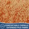 Alfombrilla de Cocina Resistente a Manchas de Chenilla de Seda Brillante, Felpudo para Puerta de Baño, Felpudo de Secado Rápido, Alfombra Antideslizante para Entrada de Baño