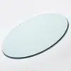 Tampo de Mesa de Centro de Vidro Temperado Preto de Vime Mesa de Centro Redonda Transparente de Vidro Mesa de Jantar Mesa Redonda Base Giratória Tampo de Mesa de Vidro