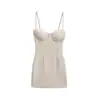 Vestido Camisola Acolchado Estilo Europeo y Americano Chica Picante 2026 Primavera/Verano Nuevo Ajustado Ceñido a la Cintura Bodycon Corto para Mujer