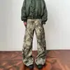 Pantalones de trabajo de camuflaje con estampado de árbol retro americano de alta calle transfronterizos, holgados, de pierna ancha, casuales, versátiles, de mezclilla tipo paracaidista