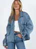 Comércio exterior transfronteiriço eBay Amazon novo Coringa bolsa tridimensional retrô clássico solto Jeans casaco casaco desejo