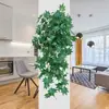 Colgante de pared de planta verde artificial Amazon transfronterizo decoración del hogar planta verde falsa pothos adorno de hoja de vid planta artificial